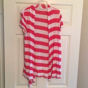 Red & White Stripped Short Sleeve